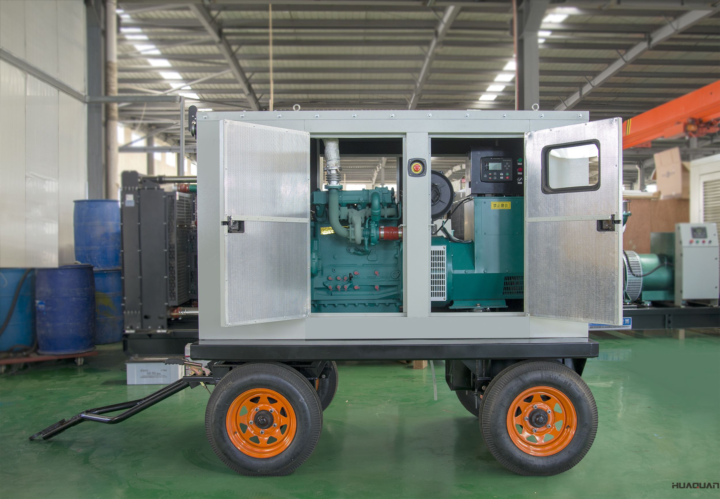 華全動力50kw靜音箱柴油發(fā)電機(jī)組于2018年4月14日發(fā)往廣東