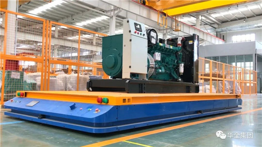 華全動力自主研發的首臺智能重載AGV運輸車